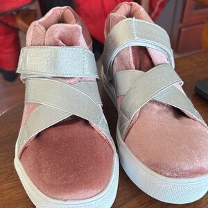 Stylish Pink Kids Shoes with Velcro Straps